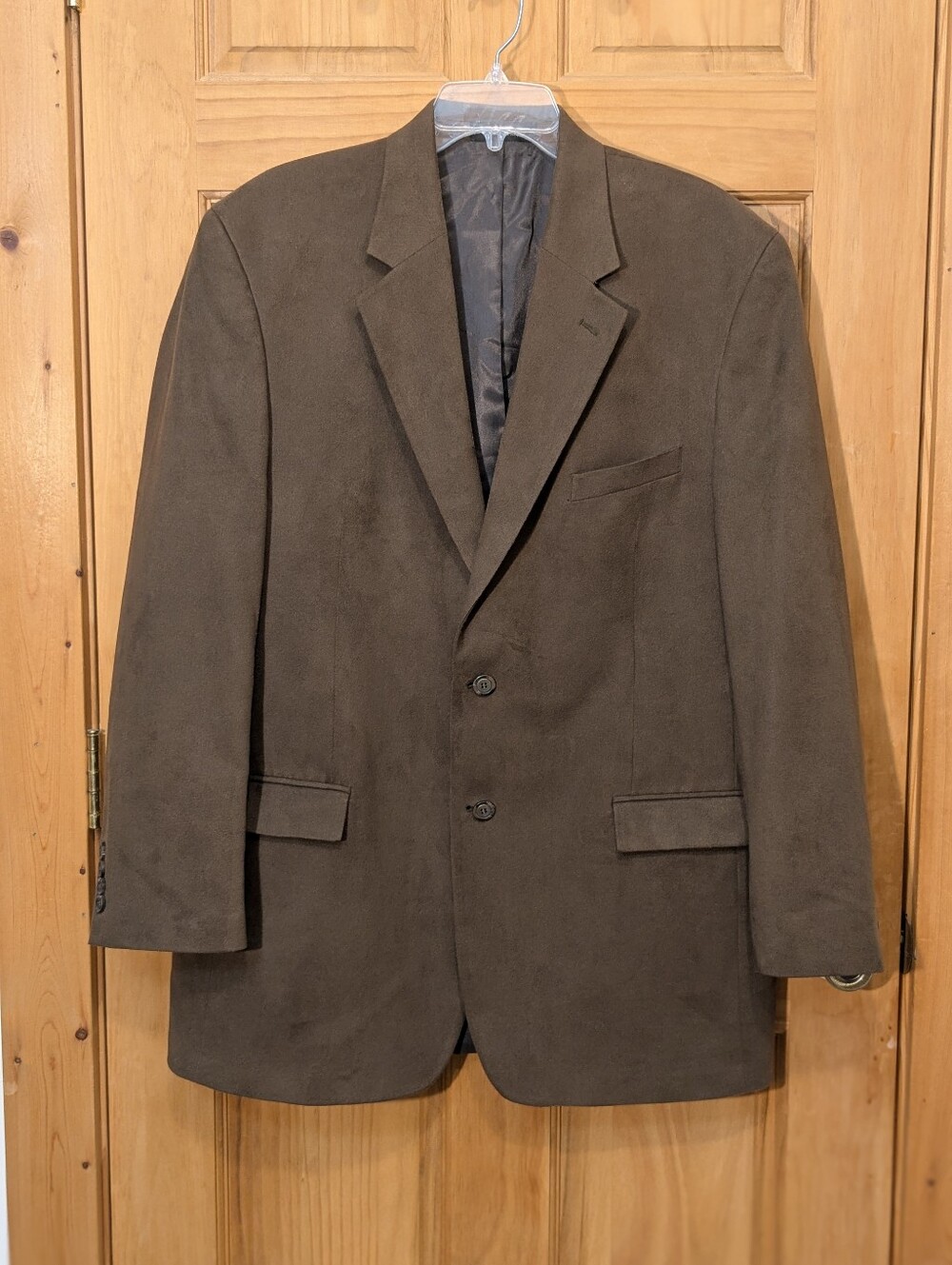 Gianfranco Ruffini Blazer Sport Coat Suede Brown Chocolate Business Casual 44L